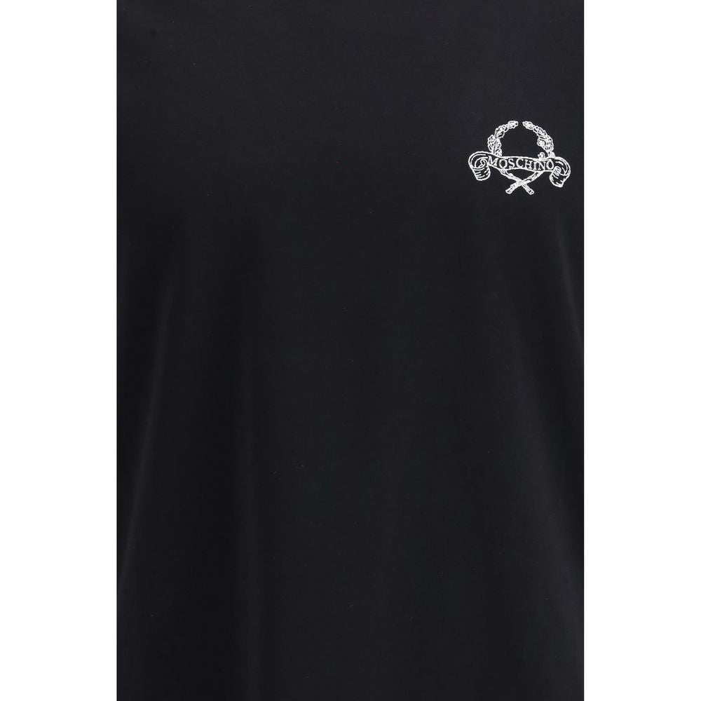 Moschino Black Cotton T-Shirt - Luxe Nova