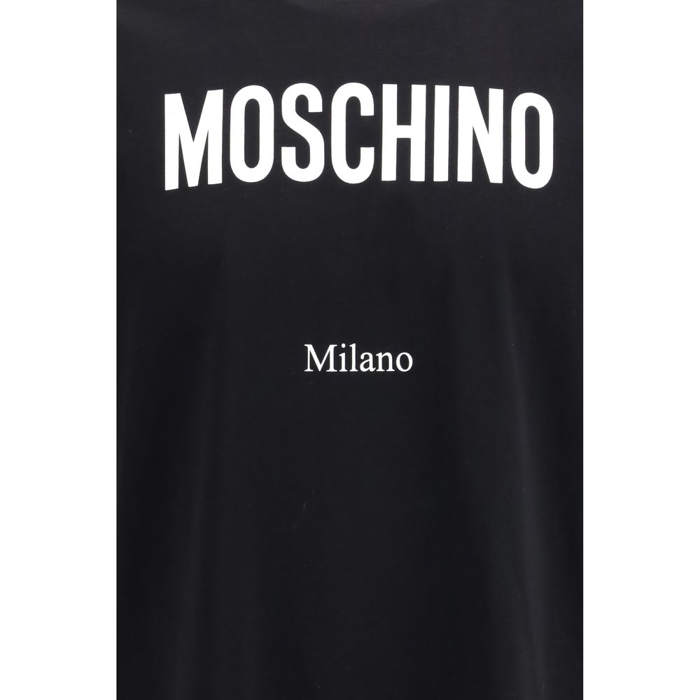 Moschino Black Cotton T-Shirt - Luxe Nova