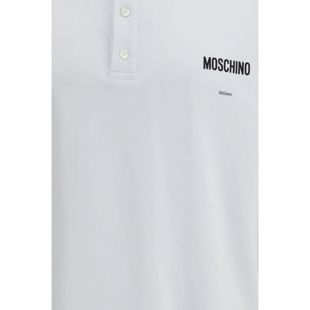Moschino White Cotton Polo Shirt - Luxe Nova