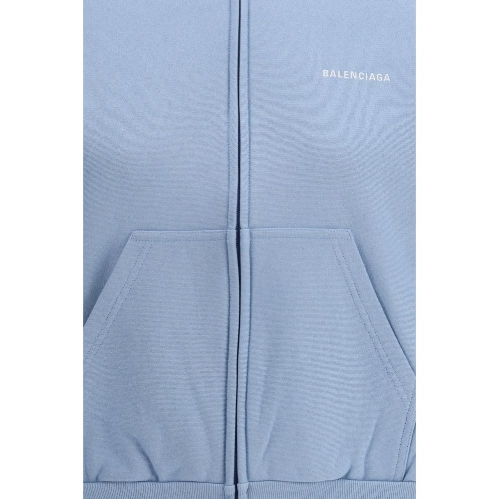 Balenciaga Blue Cotton Sweatshirt