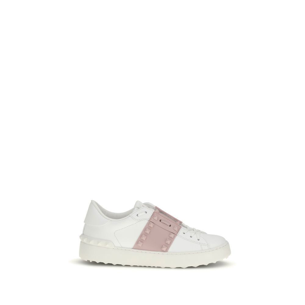 Valentino Garavani White Calf Leather Bos Taurus Athletic Sneakers - Luxe Nova