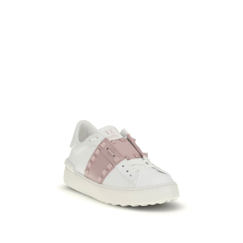 Valentino Garavani White Calf Leather Bos Taurus Athletic Sneakers - Luxe Nova