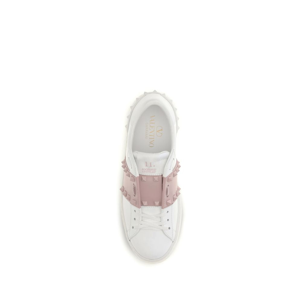 Valentino Garavani White Calf Leather Bos Taurus Athletic Sneakers - Luxe Nova