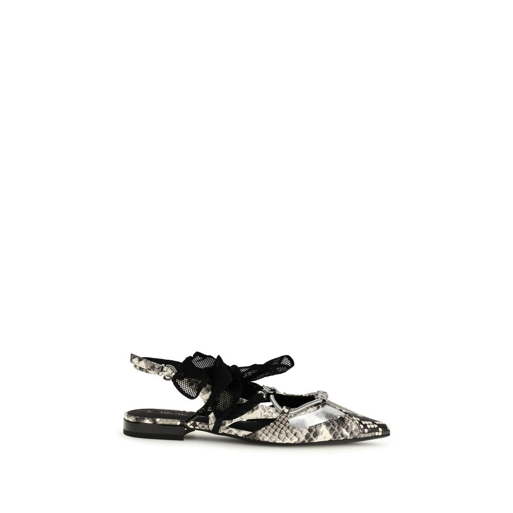 PINKO Multicolor Calf Leather Bos Taurus Ballet Flats