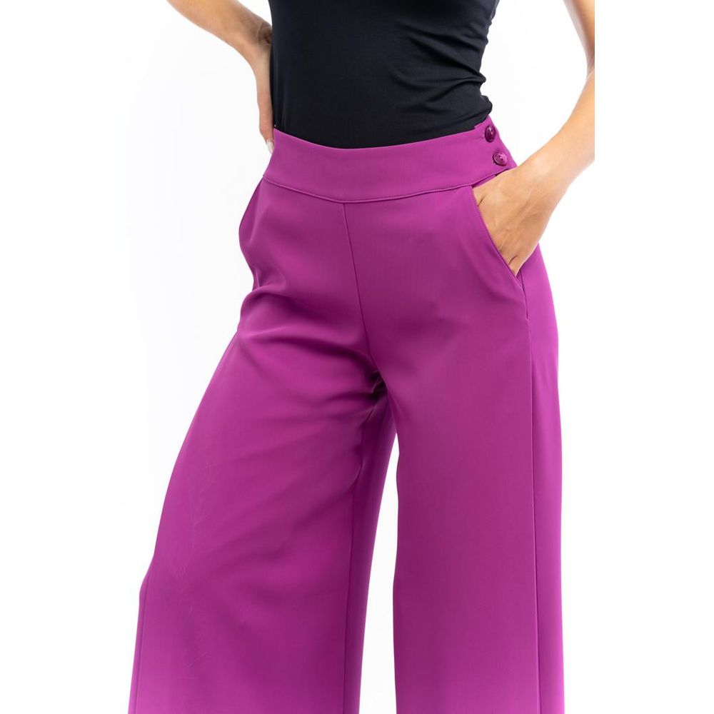 Patrizia Pepe Purple Polyester Casual Pants