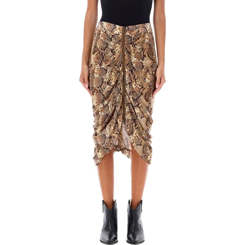 Isabel Marant Beige Silk Midi Skirt