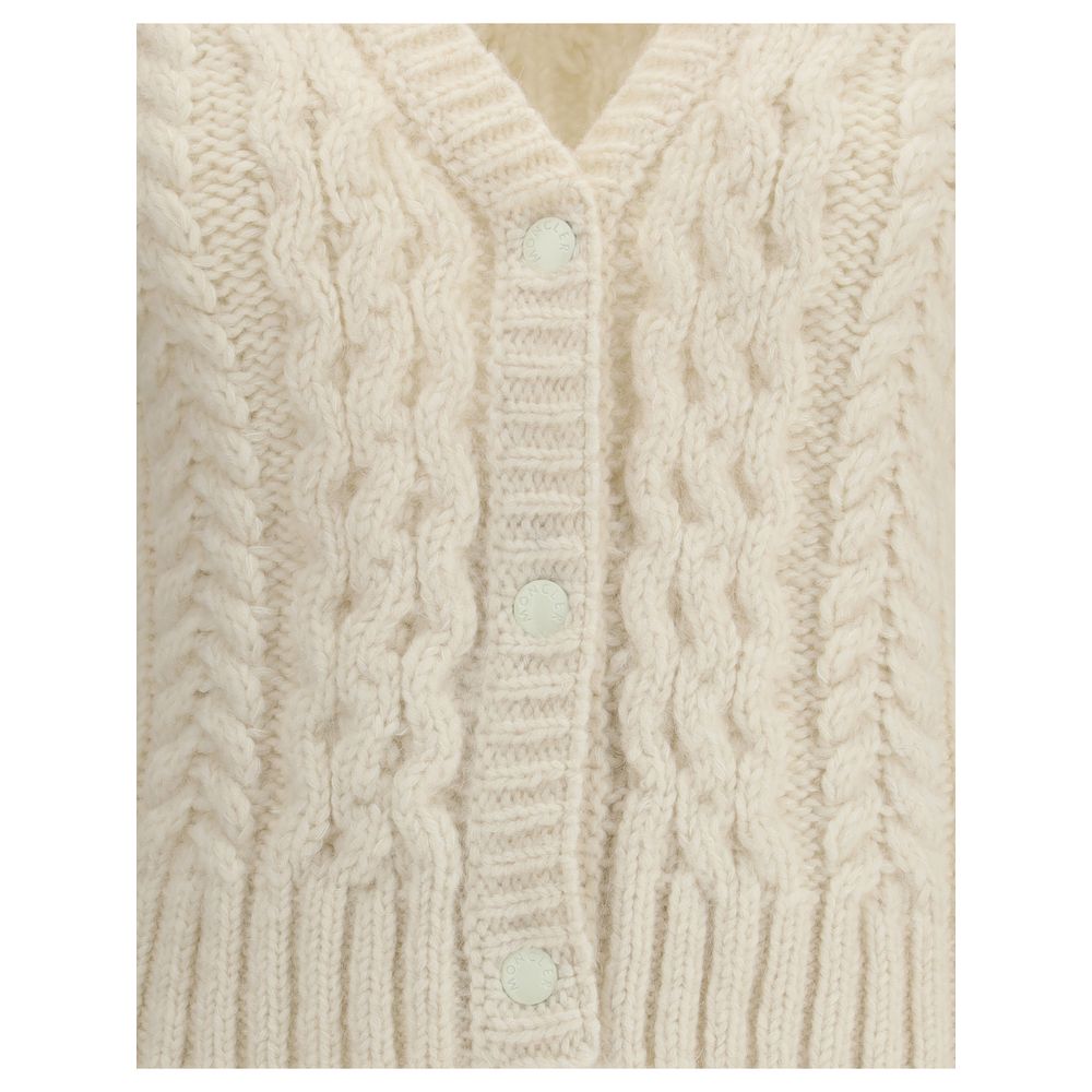 Moncler Beige Alpaca Vicugna Pacos Cardigan