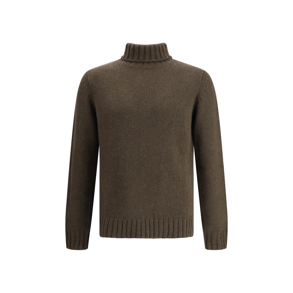 Aragona Cashmere Bicolor Alpaca Vicugna Pacos Turtleneck