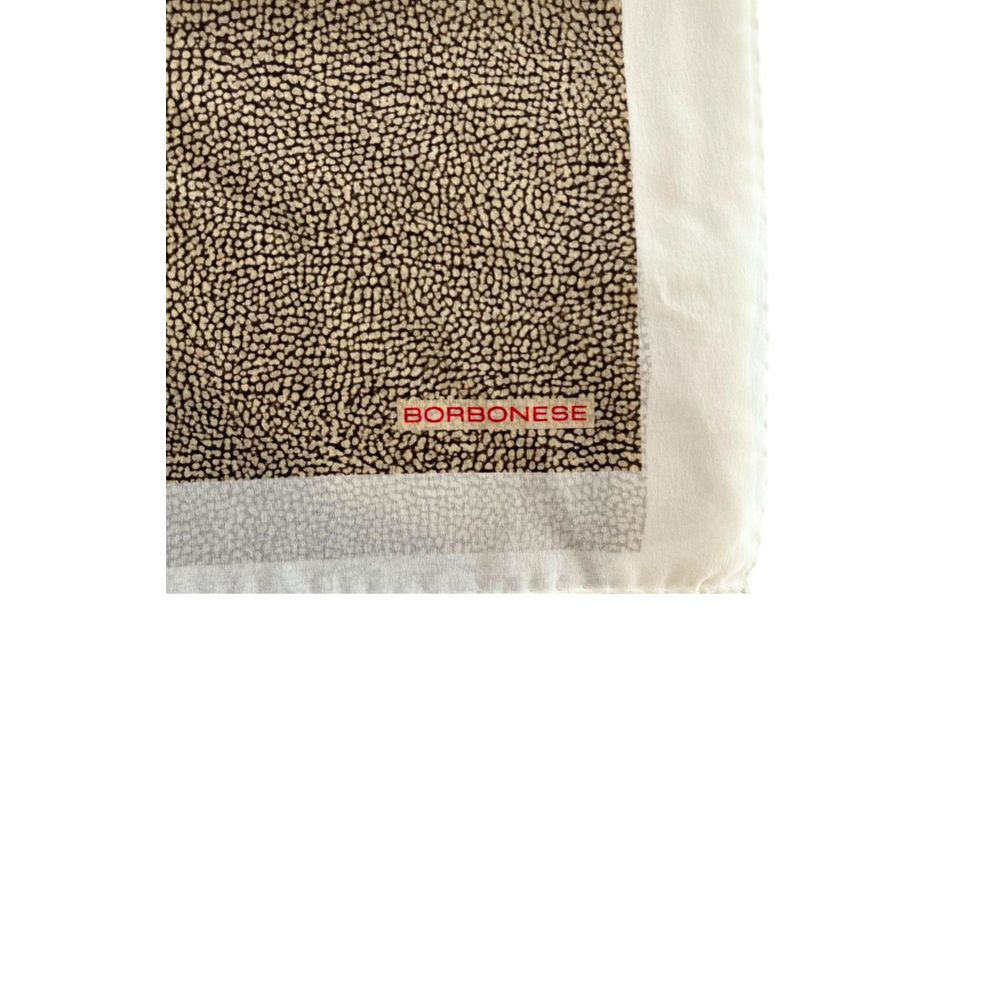 Borbonese White Silk Women Scarf