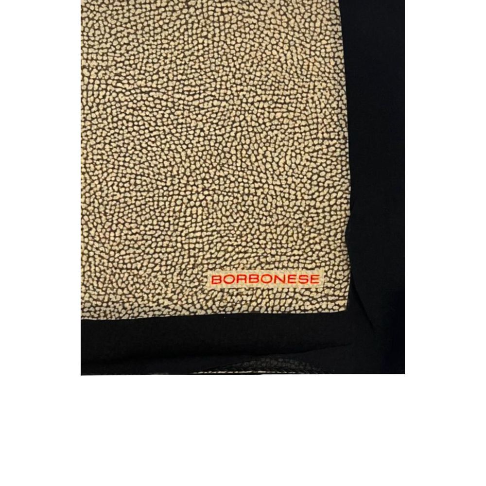 Borbonese Black Silk Women Scarf