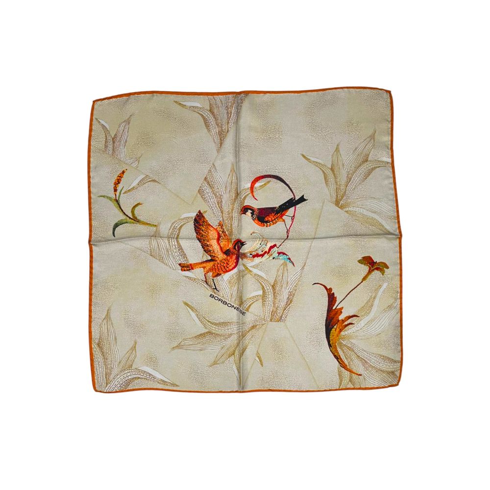 Borbonese Beige Silk Women Scarf
