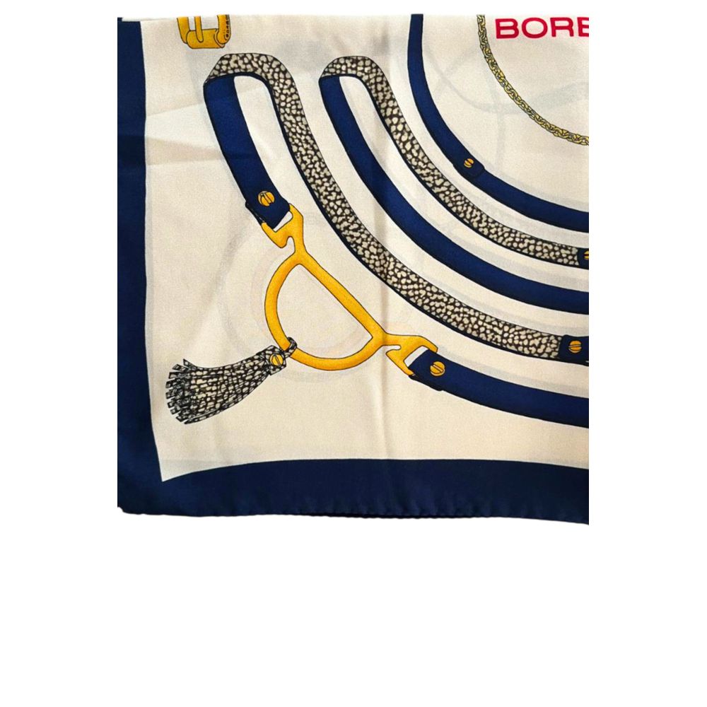 Borbonese Blue Silk Women Scarf