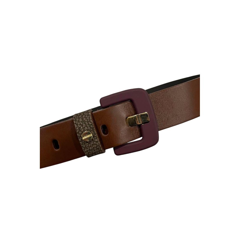 Borbonese Brown Genuine Leather Women Belt