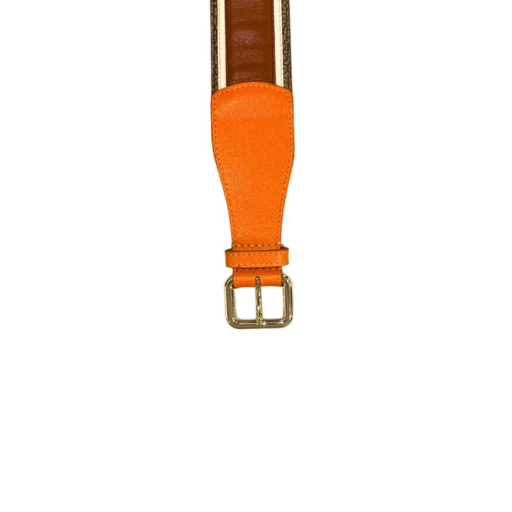 Borbonese Orange Leather Women Belt