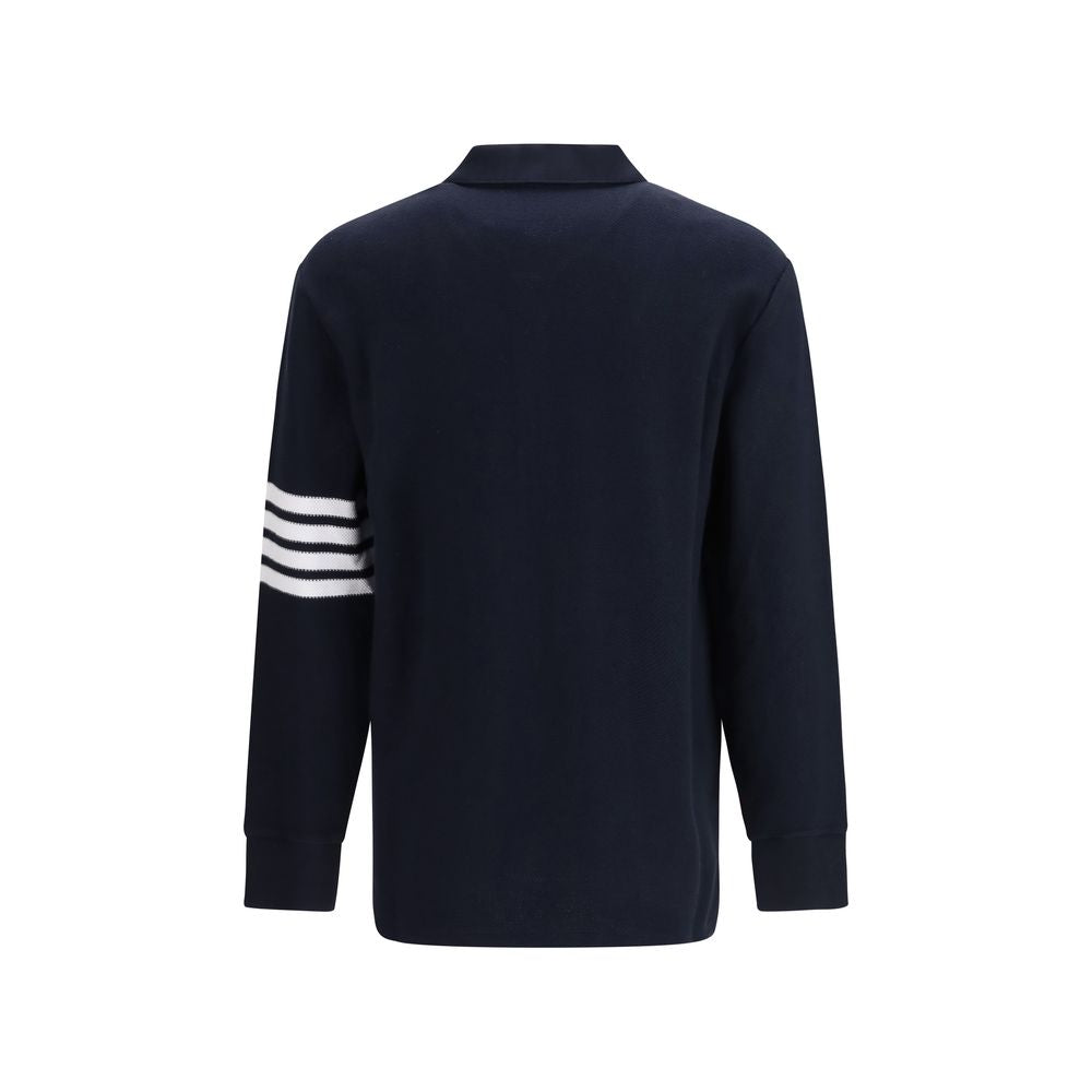 Thom Browne Blue Cotton Polo Shirt