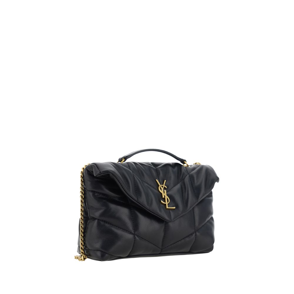 Saint Laurent Black Lamb Ovis Aries Aries Shoulder Bag - Luxe Nova