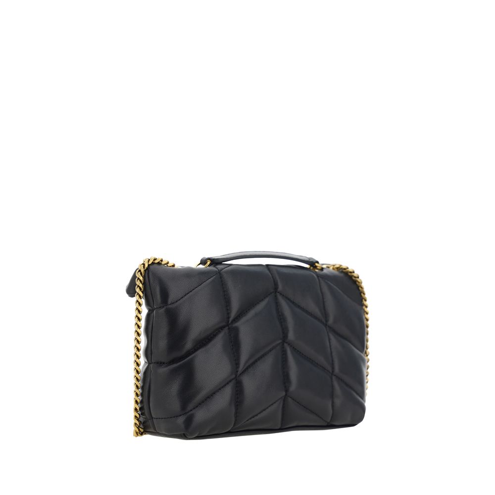 Saint Laurent Black Lamb Ovis Aries Aries Shoulder Bag - Luxe Nova
