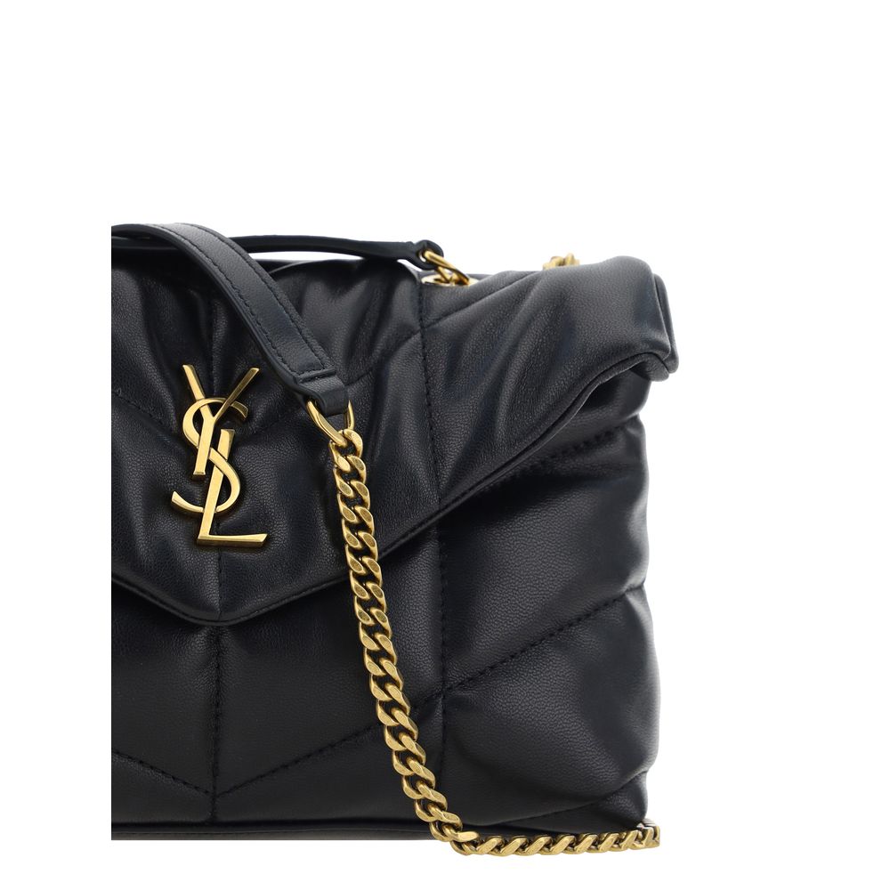 Saint Laurent Black Lamb Ovis Aries Aries Shoulder Bag - Luxe Nova