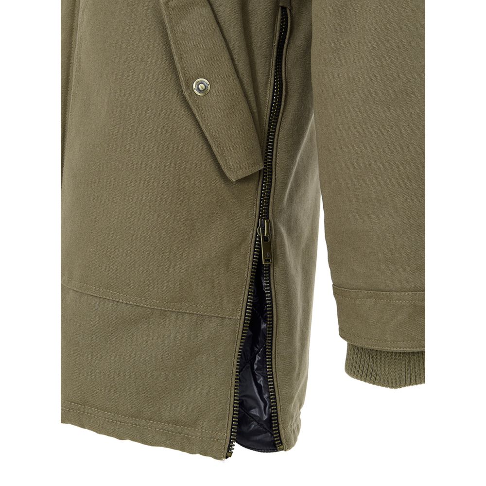 Moose Knuckles Green Cotton Parka