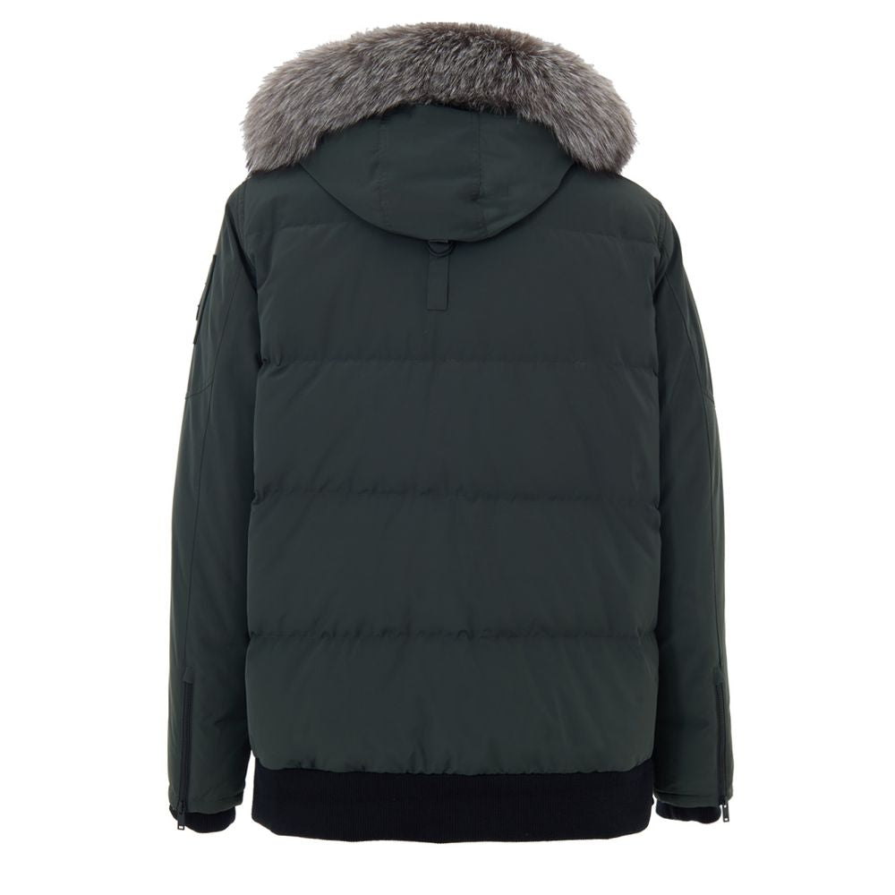 Moose Knuckles Green Nylon Parka