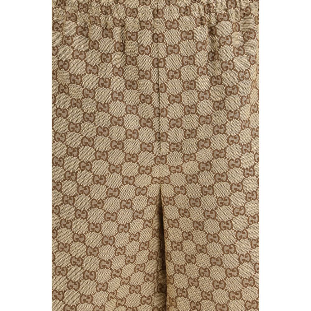 Gucci Beige Linen Bermuda Shorts