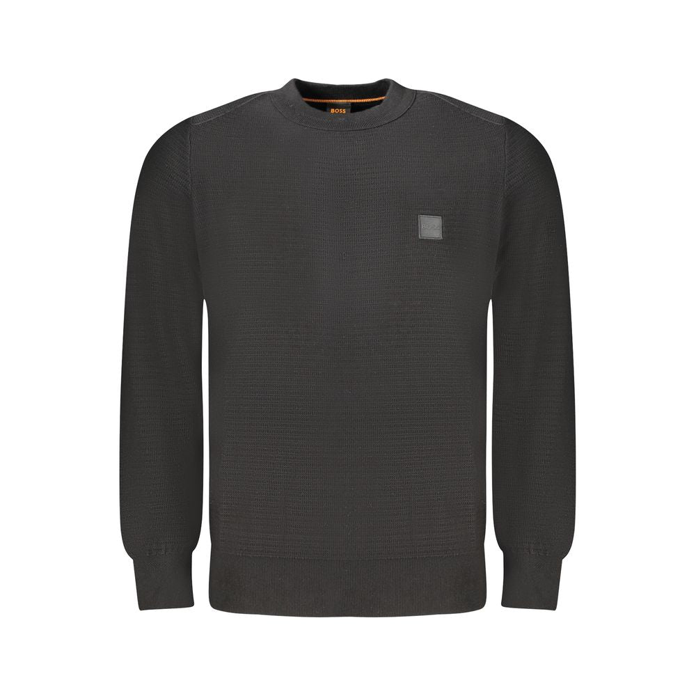 Hugo Boss Black Cotton Men Sweater - Luxe Nova
