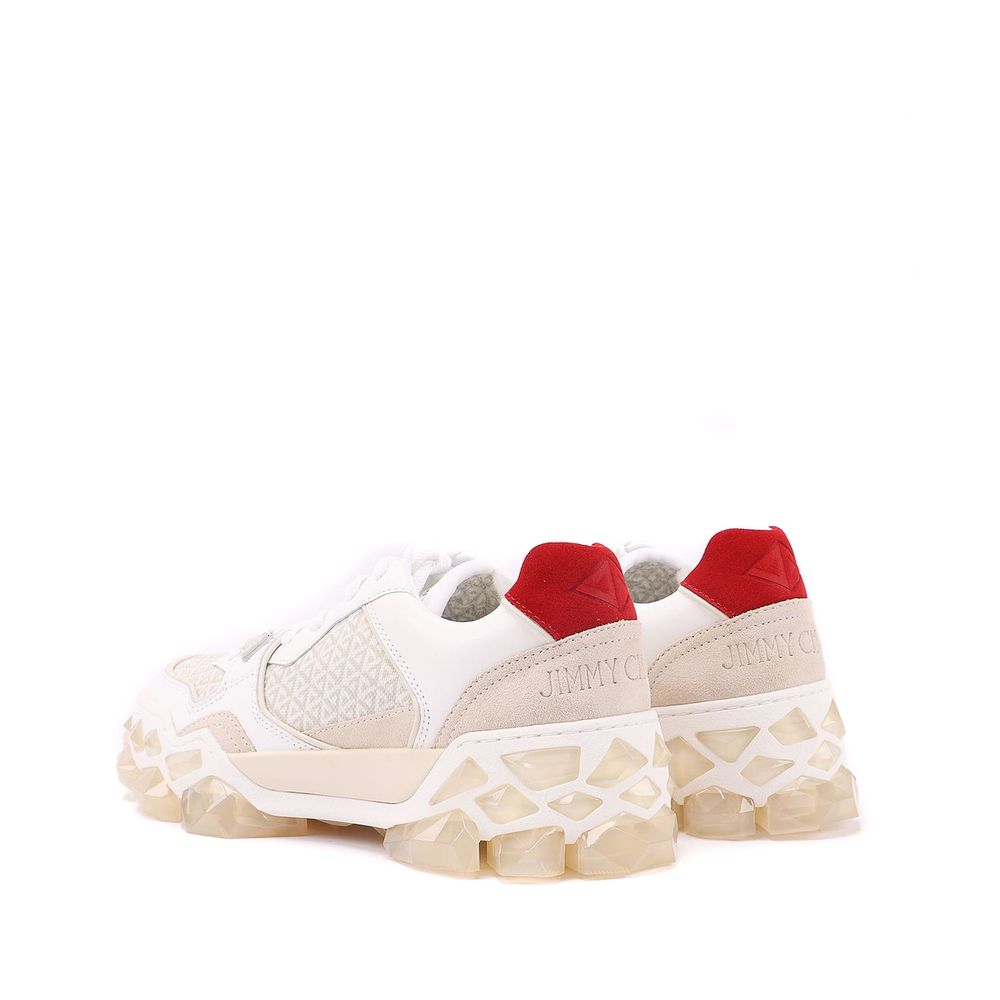Jimmy Choo White Calfskin Athletic Sneakers