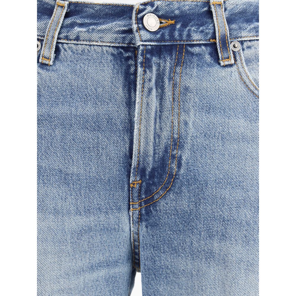 Haikure Blue Cotton Flared Jeans