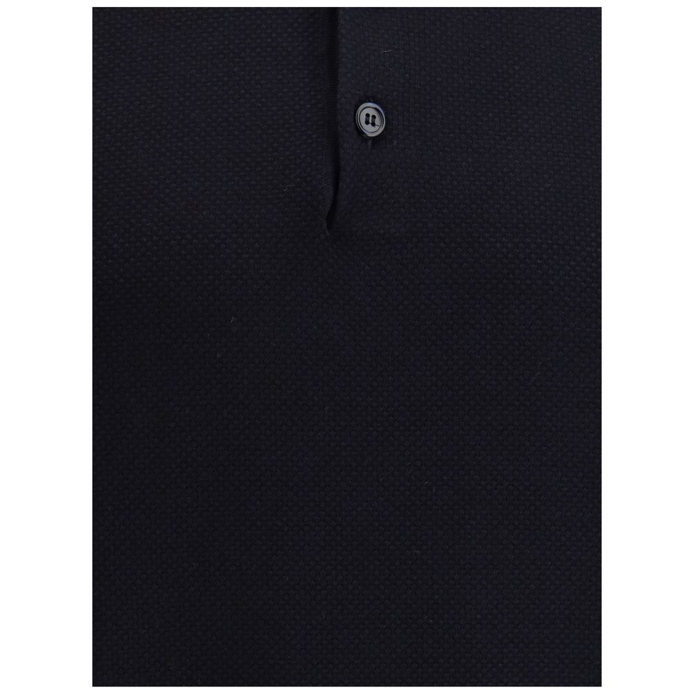 Brioni Black Cotton Polo Shirt