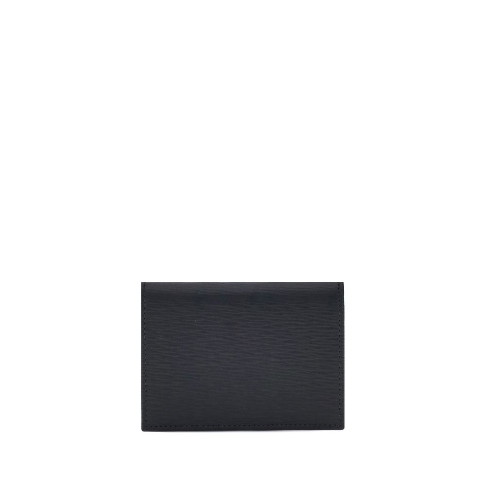 Ferragamo Black Calf Leather Bos Taurus Wallet