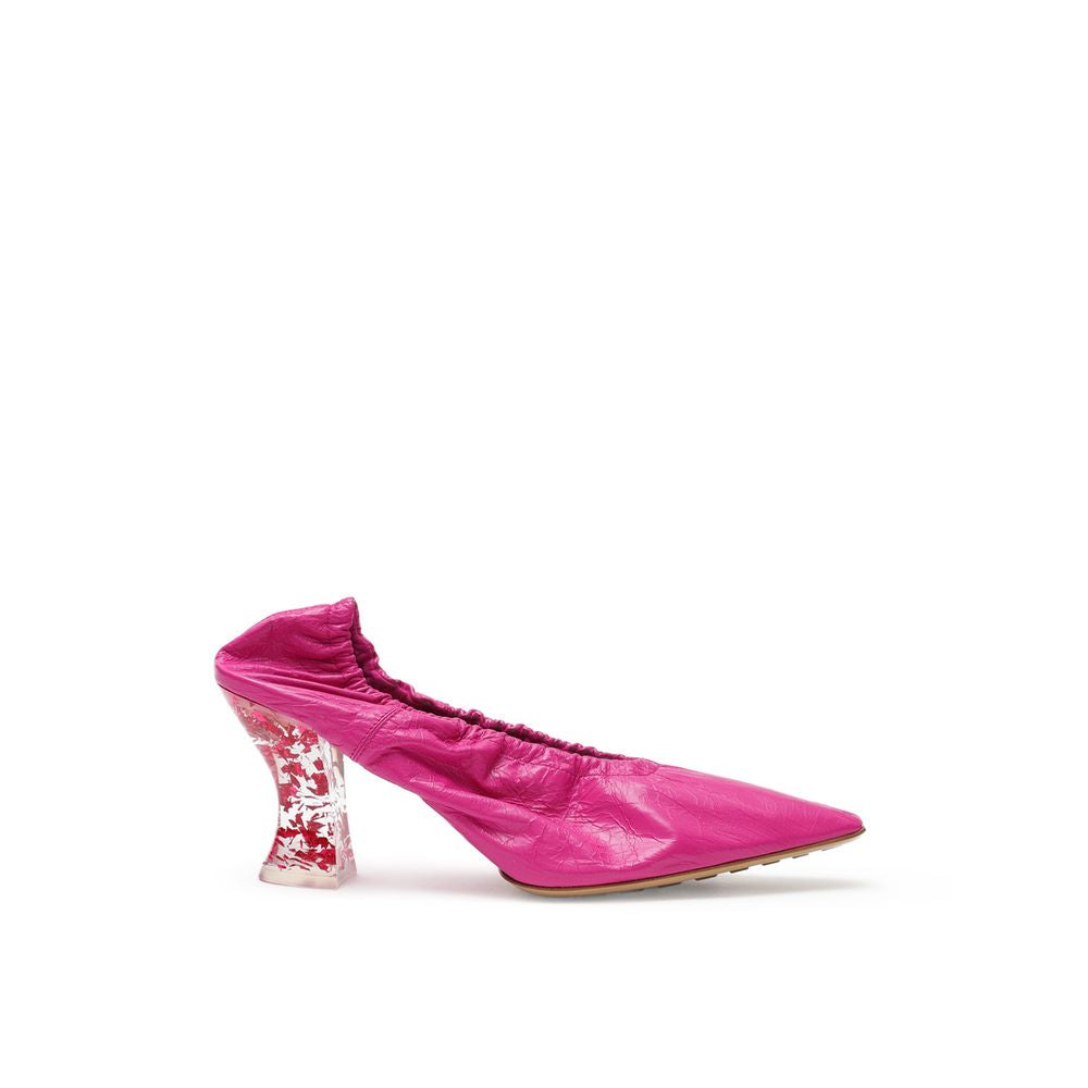 Bottega Veneta Fuchsia Leather Slippers