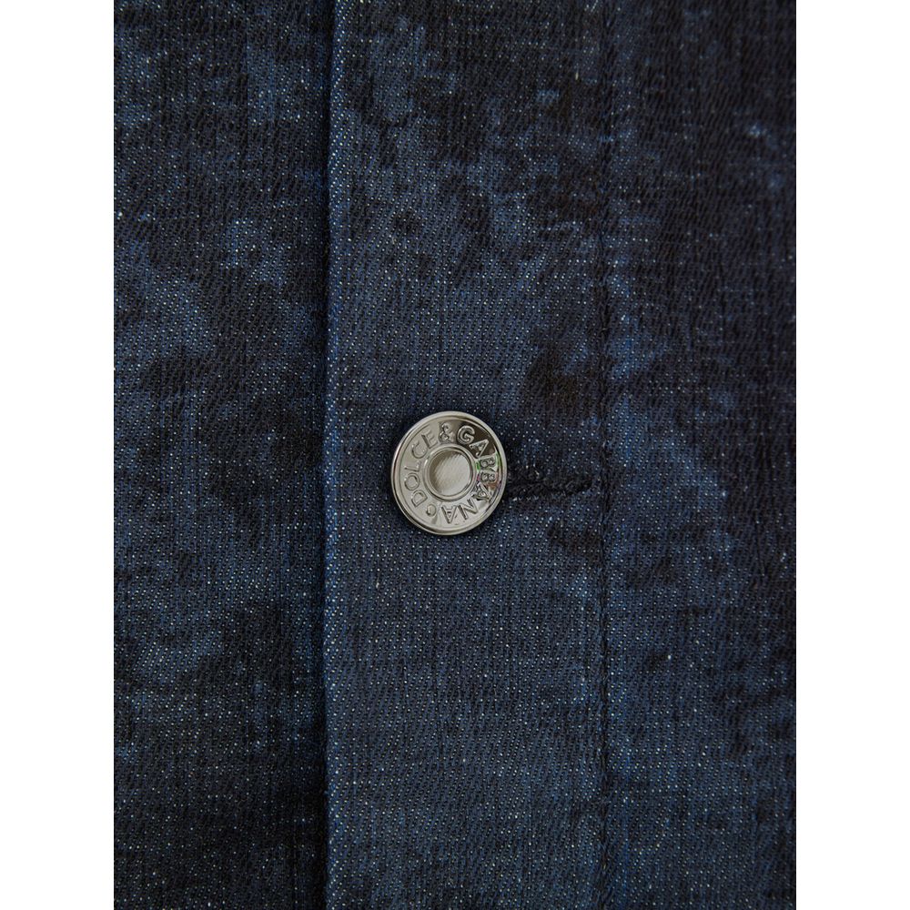 Dolce & Gabbana Gray Cotton Denim Jacket