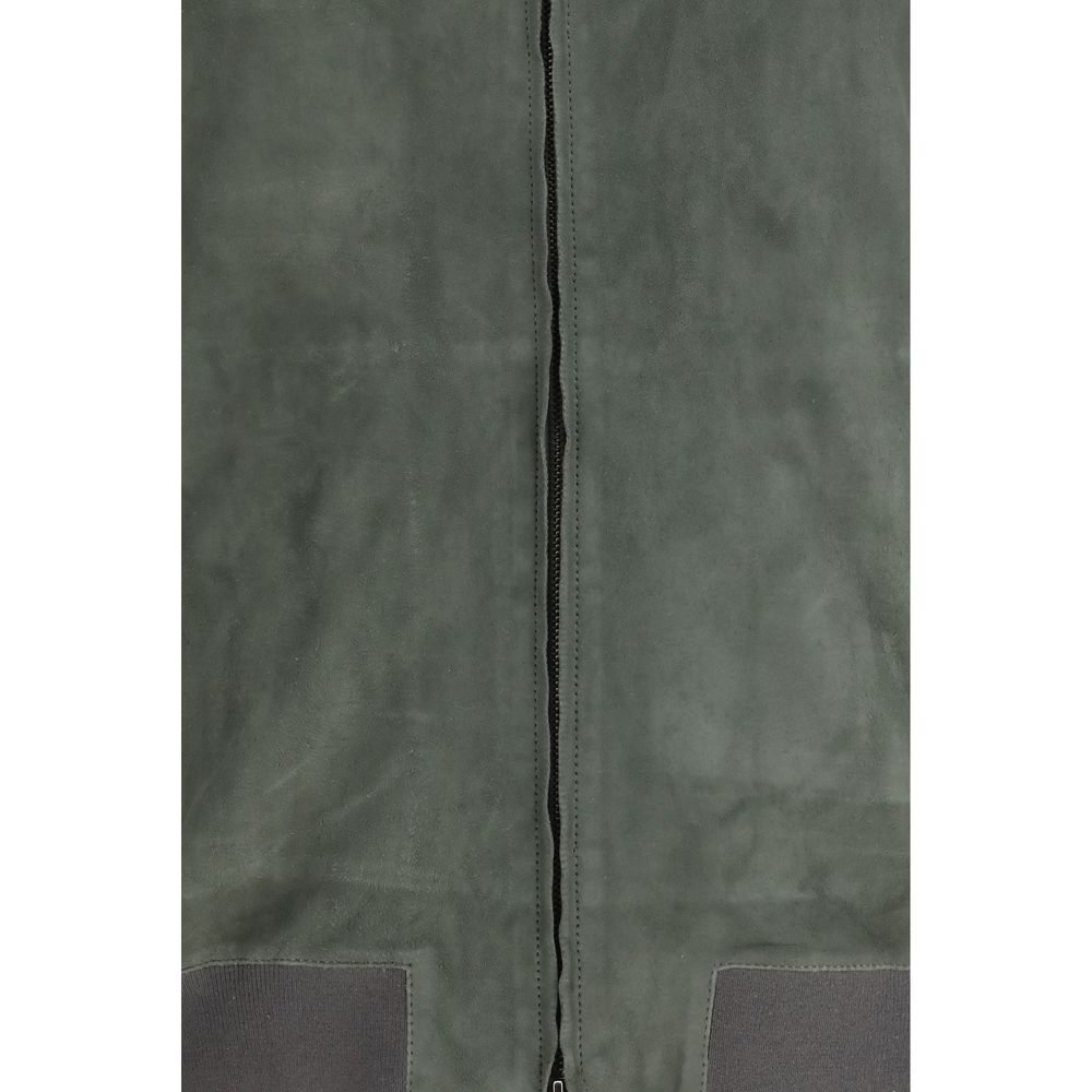 Salvatore Santoro Bicolor Calf Leather Bos Taurus Bomber