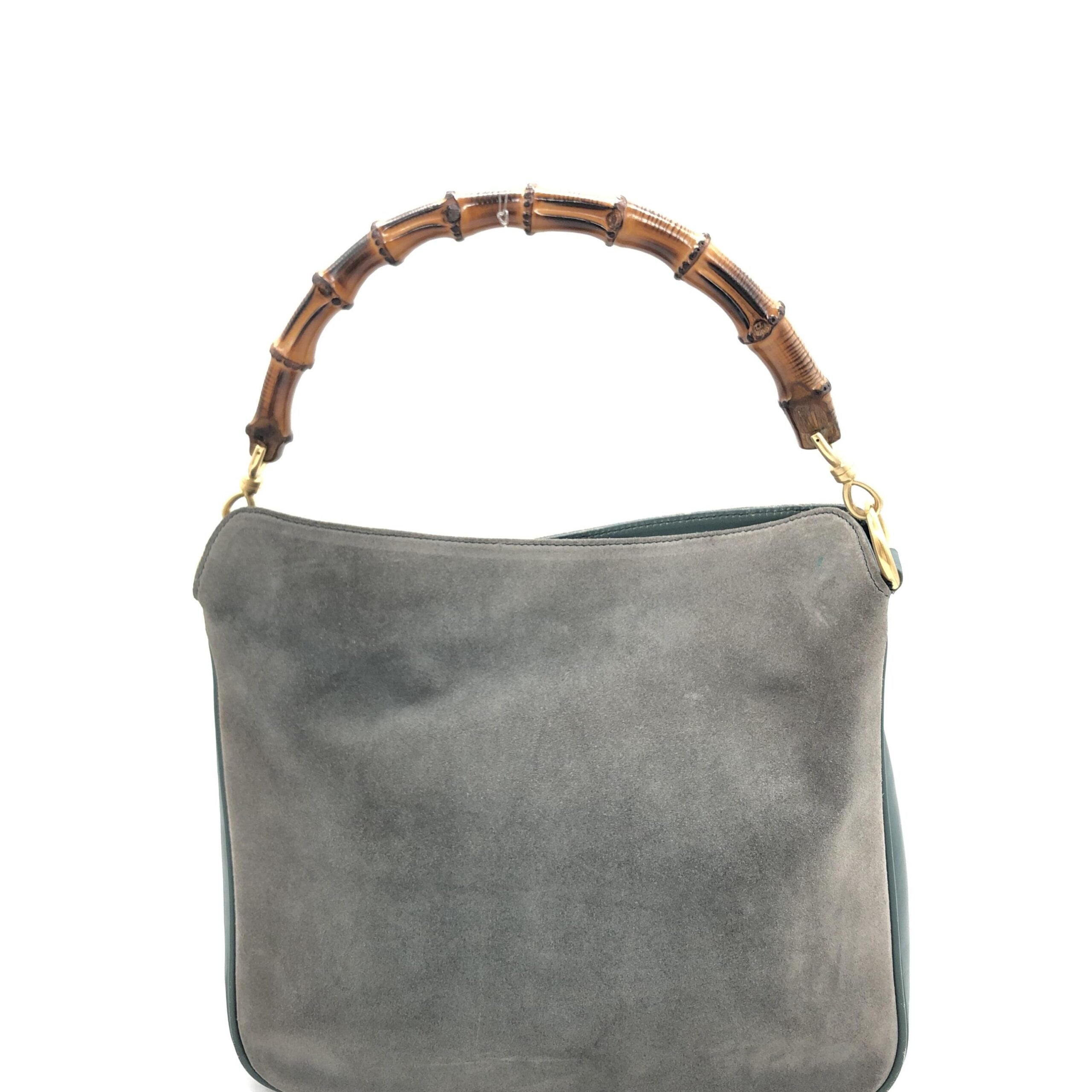 Gucci Bamboo Suede Shoulder Bag