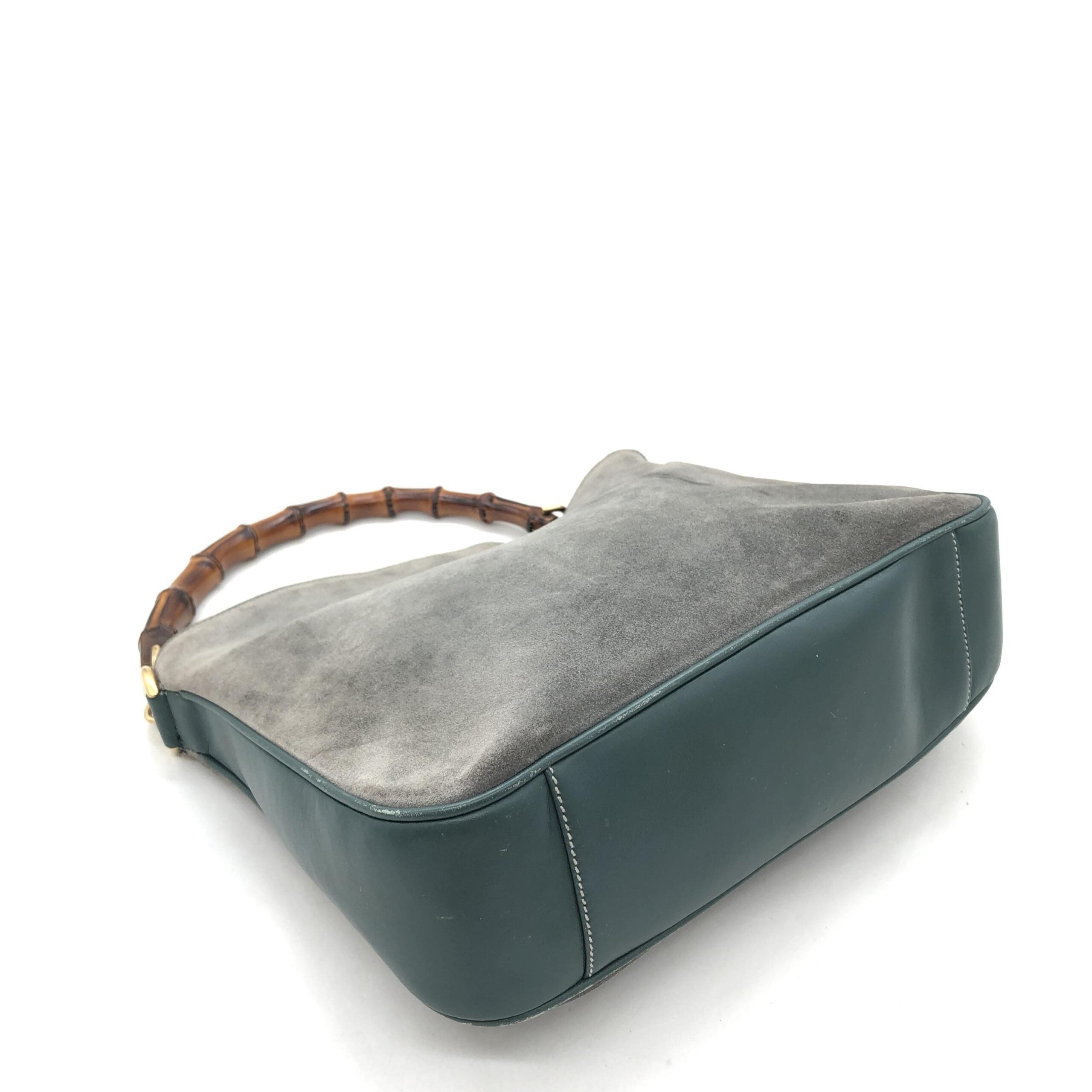 Gucci Bamboo Suede Shoulder Bag