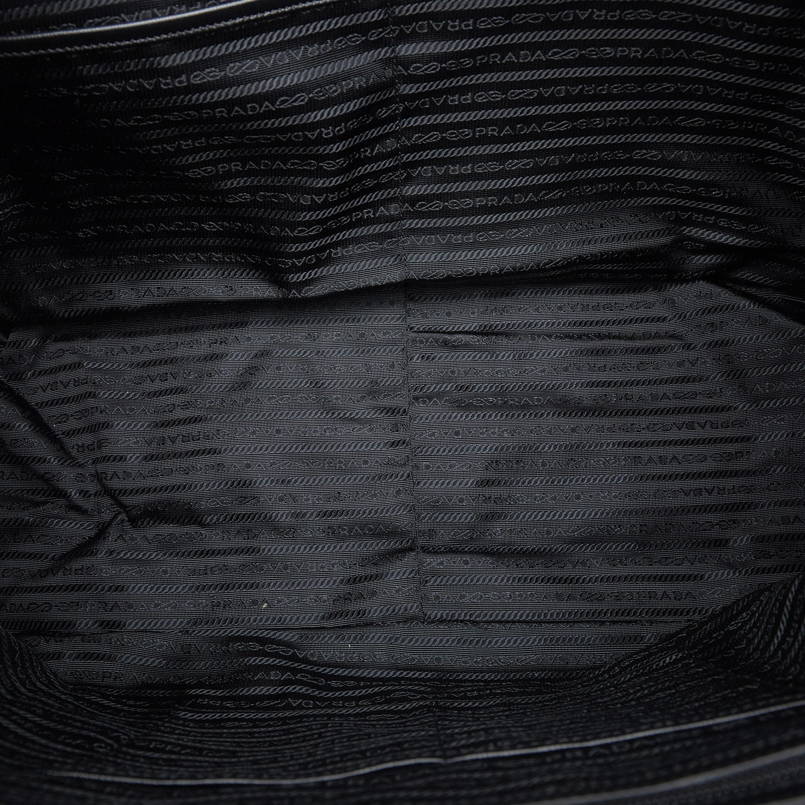 Prada Black Camouflage Tessuto Nylon Tote Bag