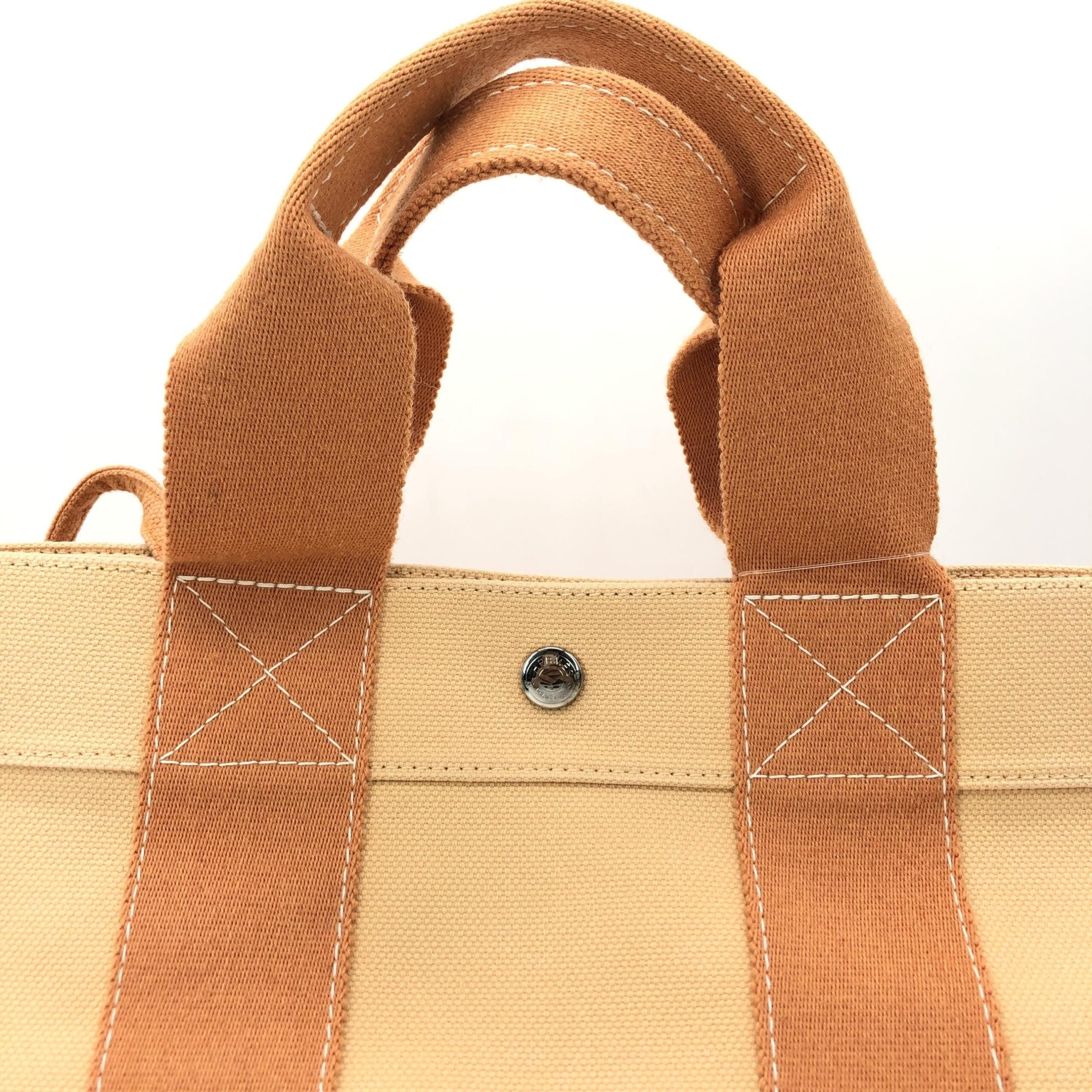 Hermès Canvas Tote Bag In Pastel Orange