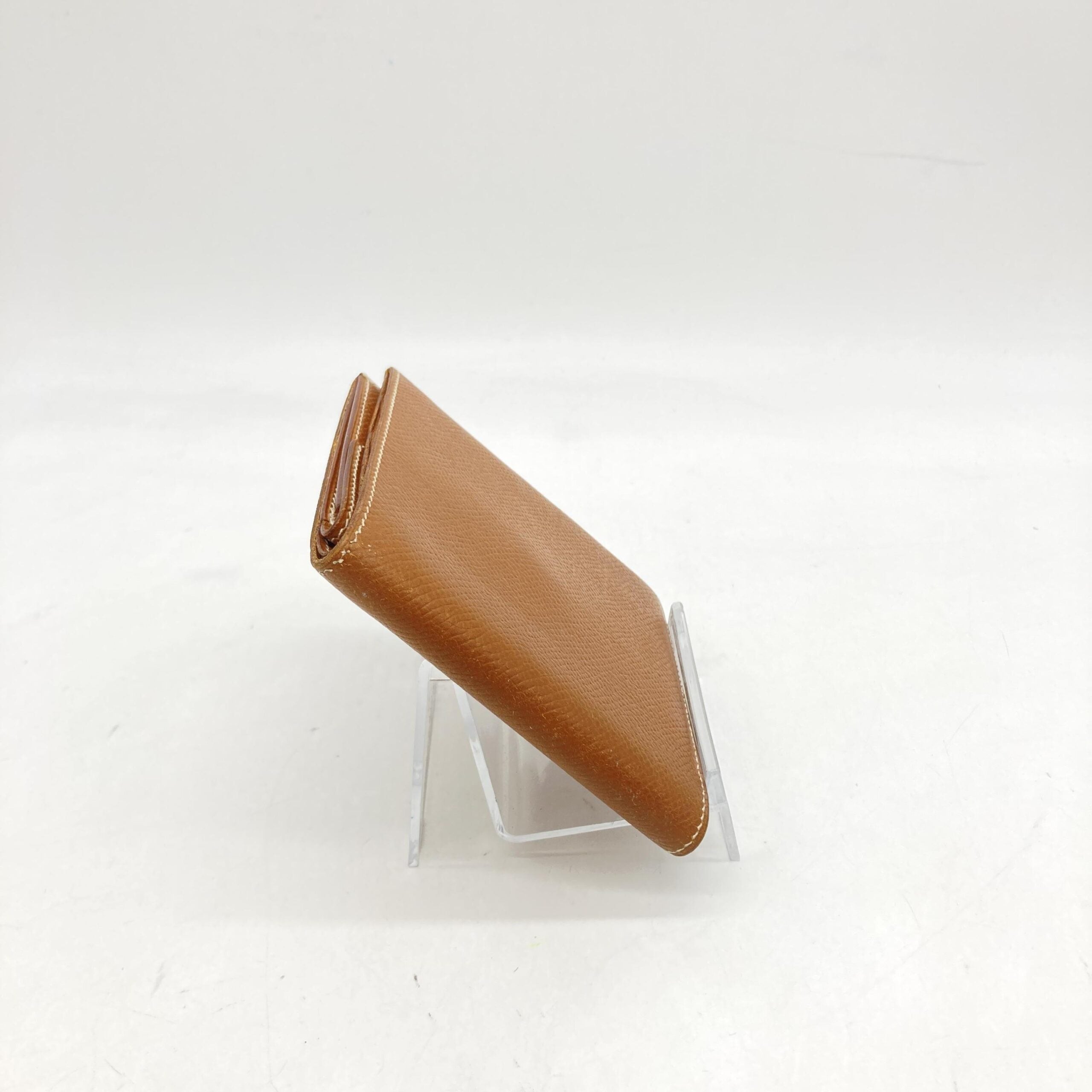 Hermès Compact Wallet In Brown Leather