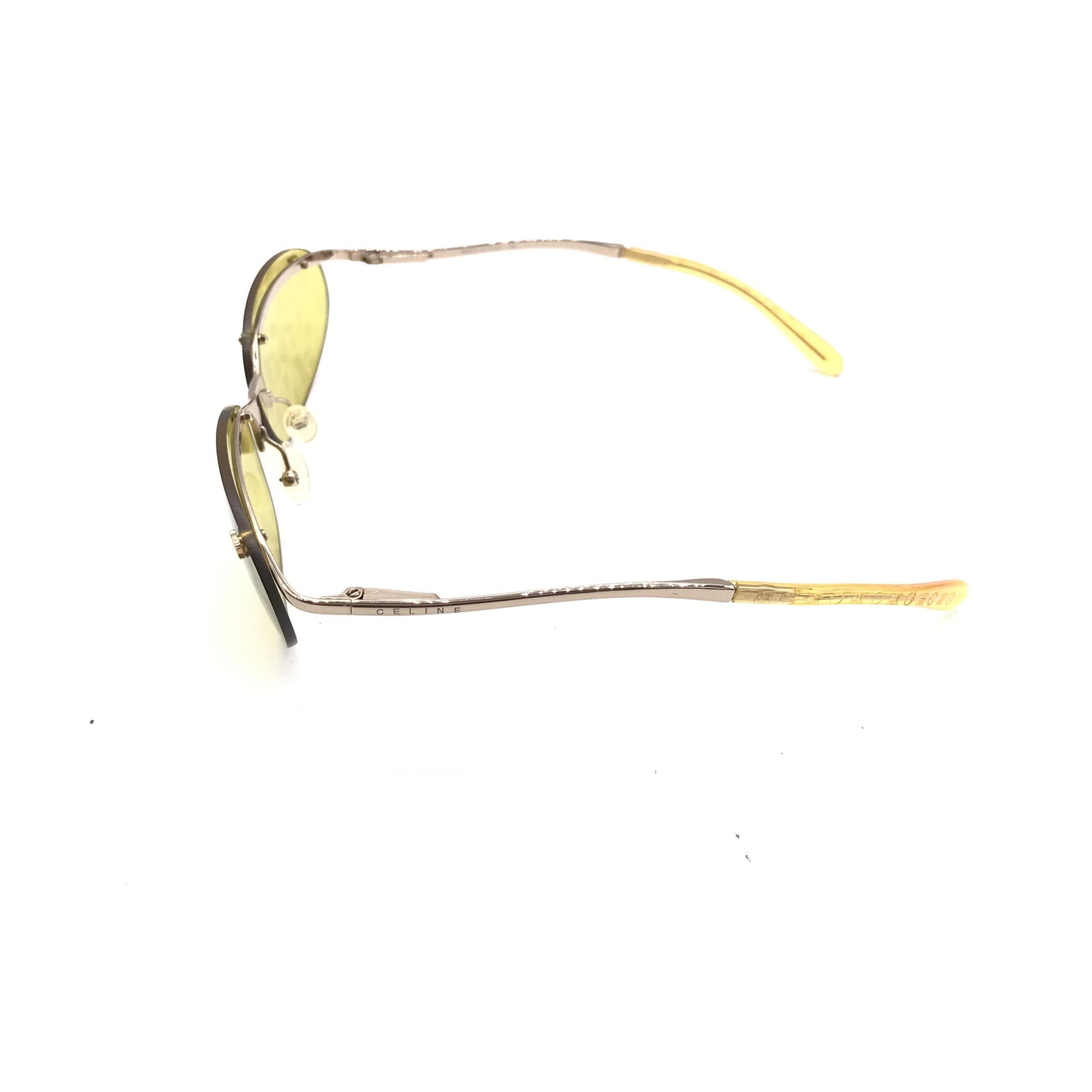 Celine Frameless Sunglasses With Yellow Lenses