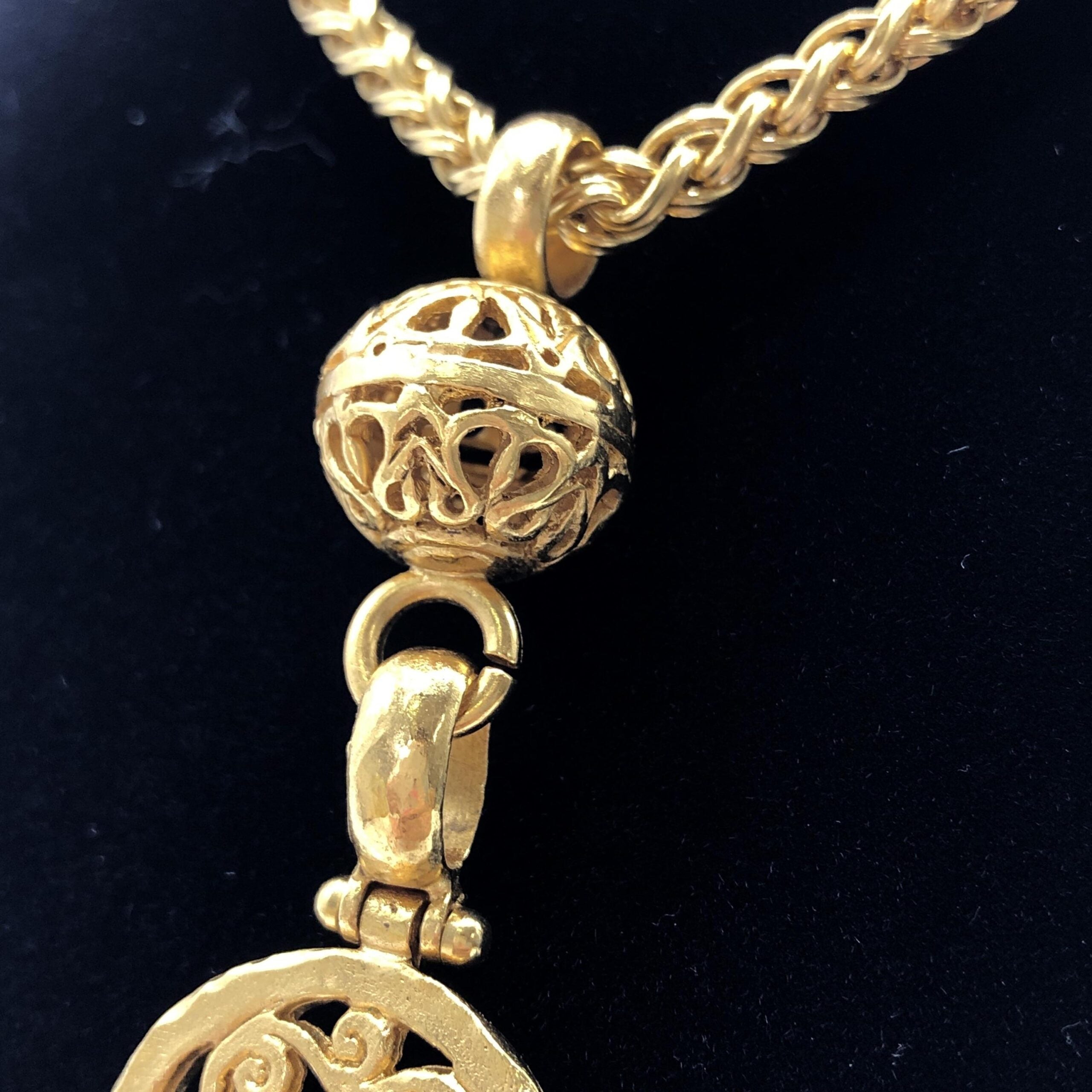 Chanel Gold Plated Coco Mark Necklace