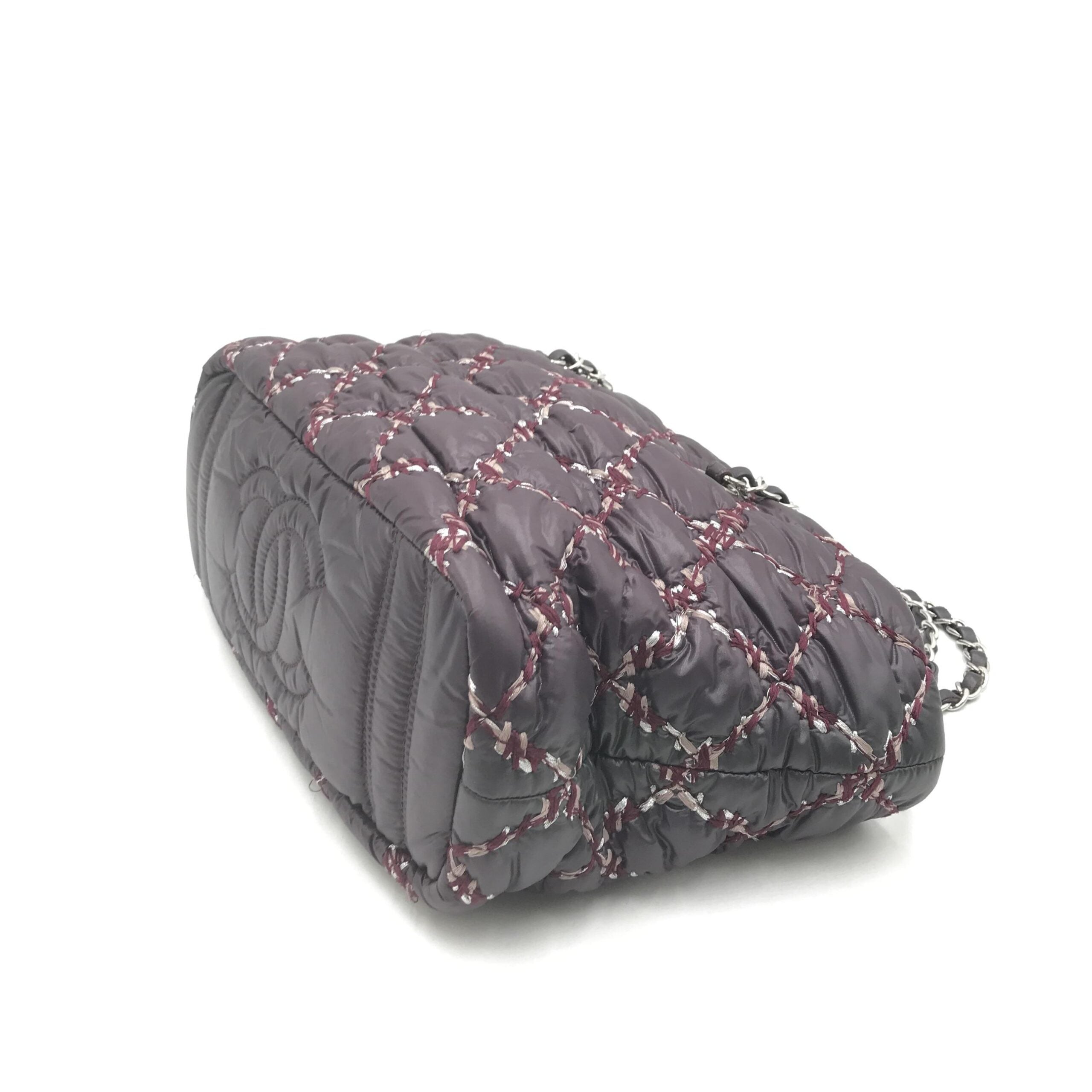 Chanel Paris-Byzance Chain Shoulder Bag Purple Nylon