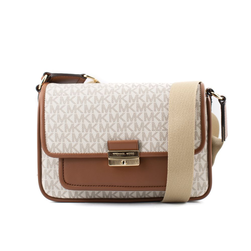 Michael Kors Beige Canvas Crossbody Bag - Luxe Nova