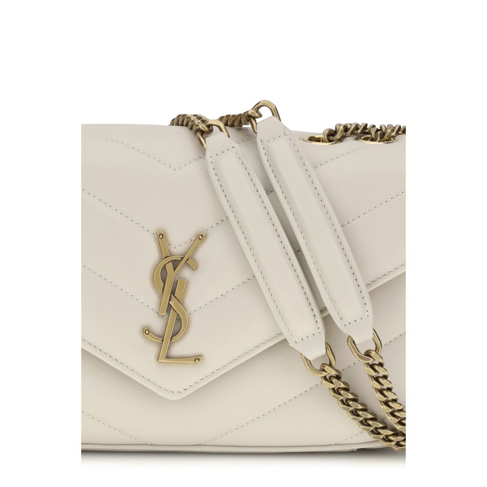 Saint Laurent Beige Lamb Ovis Aries Aries Shoulder Bag - Luxe Nova