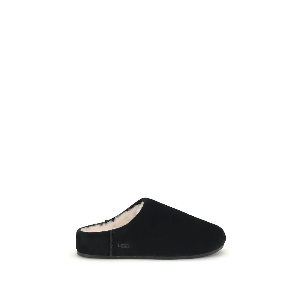 UGG Black Leather Mules - Luxe Nova