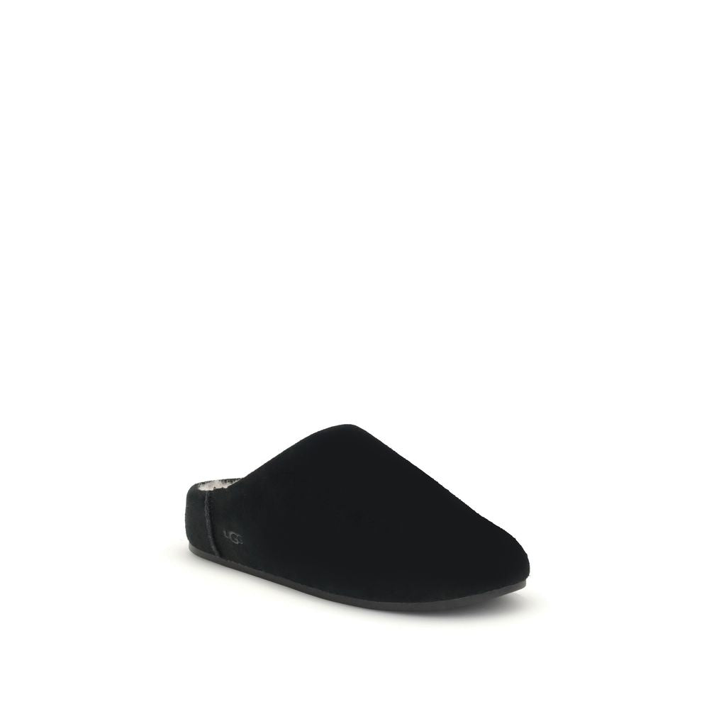 UGG Black Leather Mules - Luxe Nova