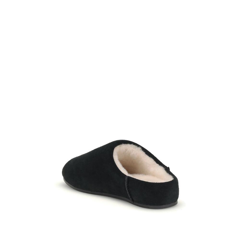 UGG Black Leather Mules - Luxe Nova