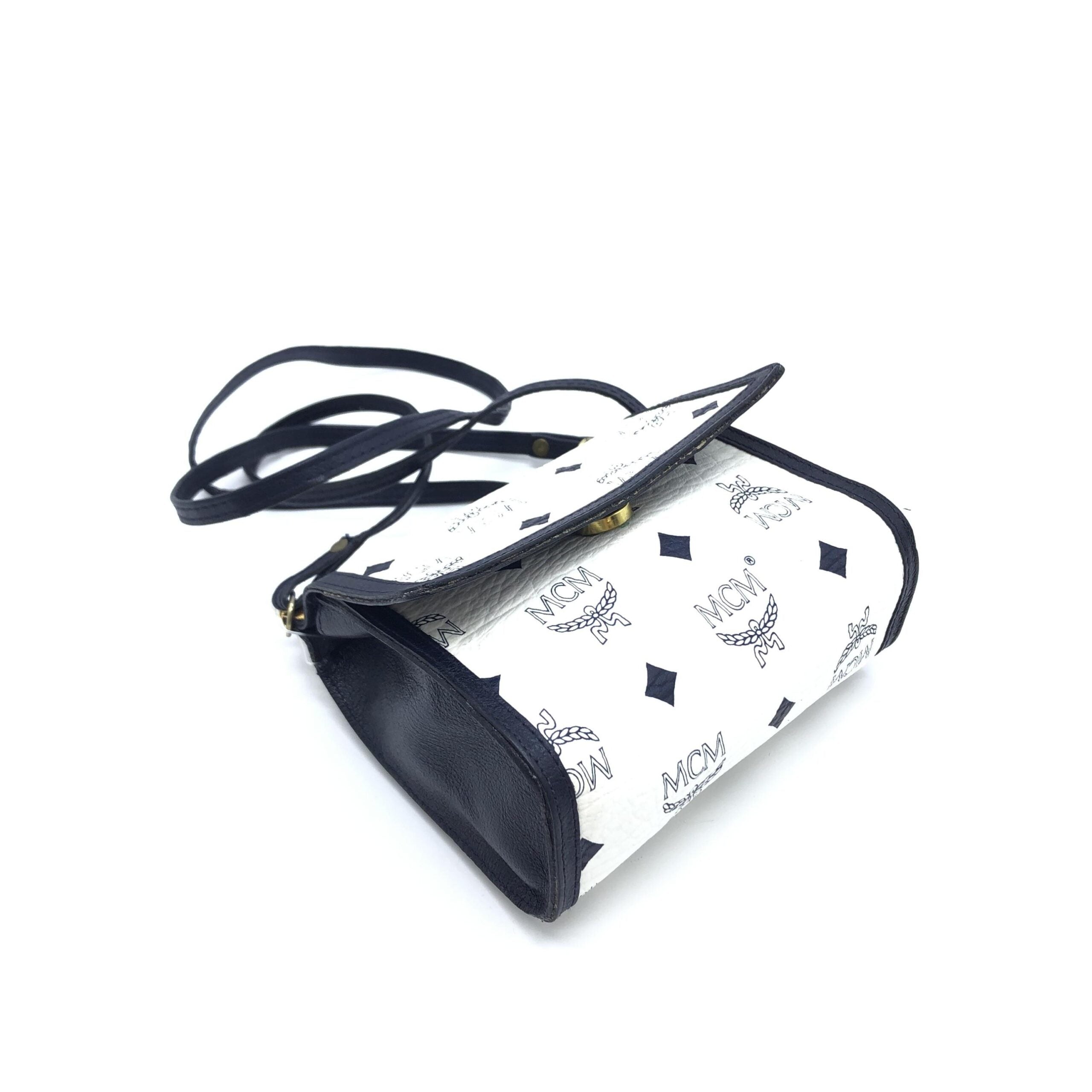 MCM Mini Crossbody Bag White Visetos