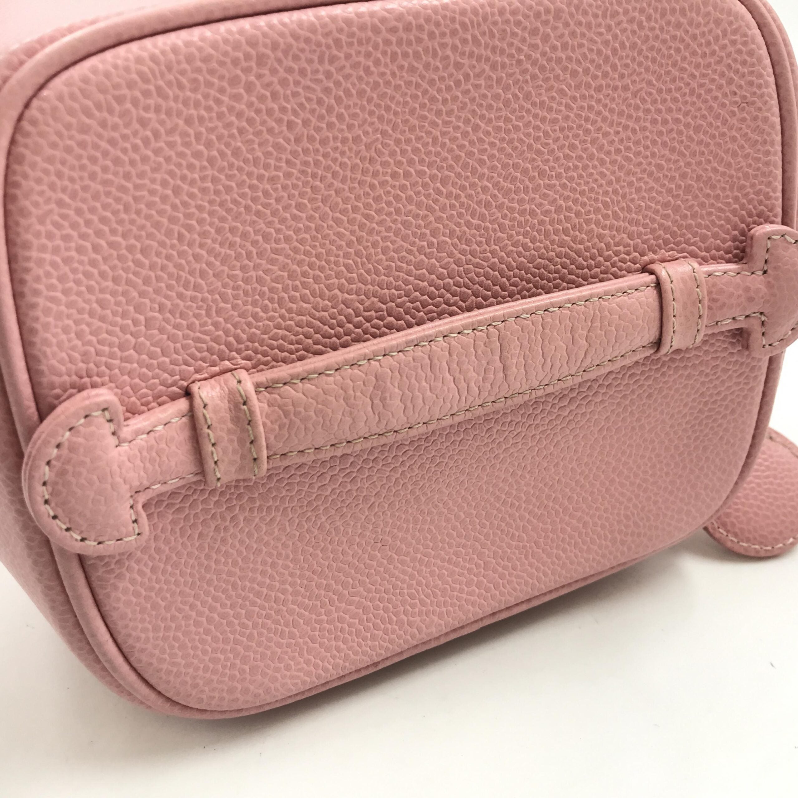 Chanel Pink Caviar Vanity Case With Zipper