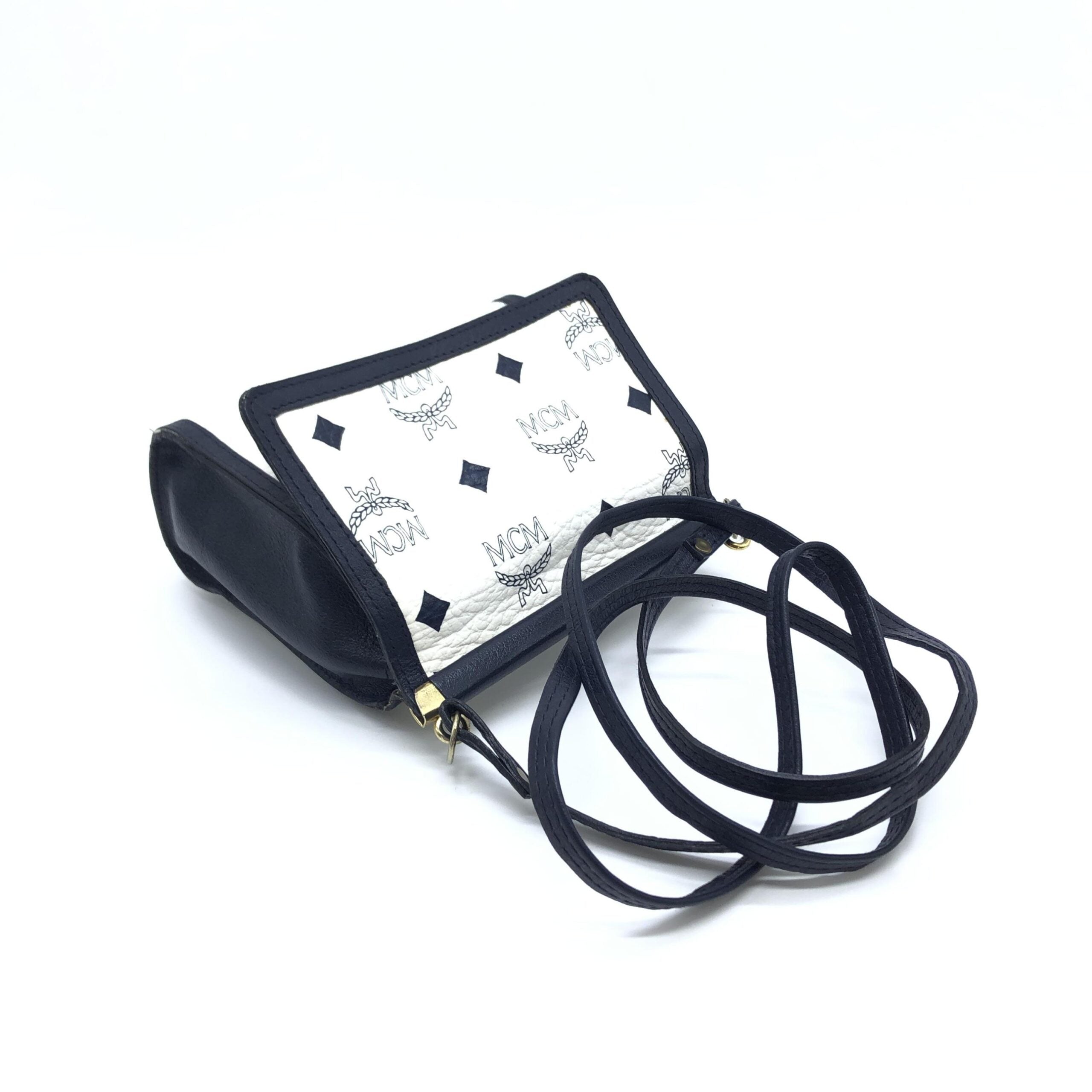 MCM Mini Crossbody Bag White Visetos