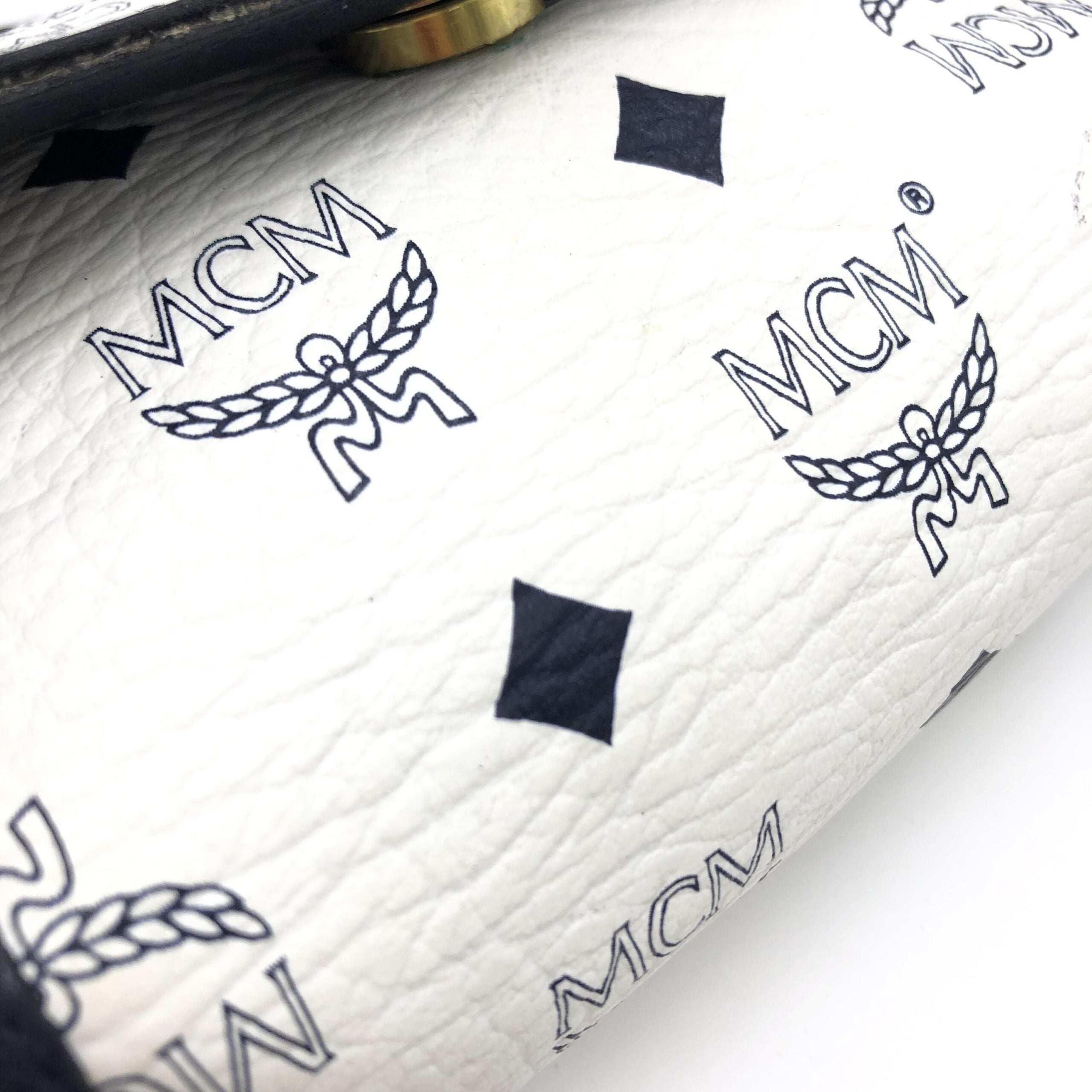 MCM Mini Crossbody Bag White Visetos